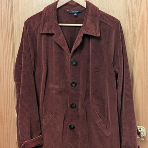 Chadwicks Woman's Corduroy Utility/Chore Deep Red Jacket. Size Large